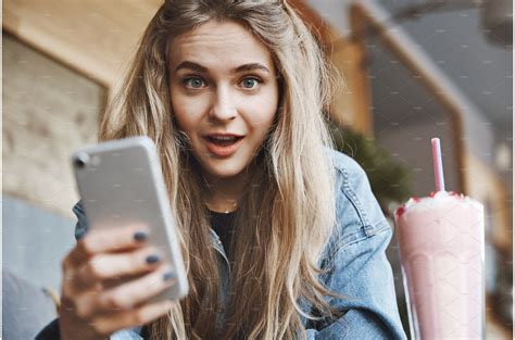 Girl cannot believe she received | People Images ~ Creative Market