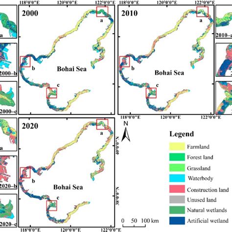 Spatial Distribution Of Lulc In The Circum Bohai From To A