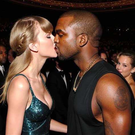 Taylor Swift And Kanye West Kissing