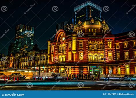 Light-up of Tokyo Station,night View Editorial Stock Image - Image of ...