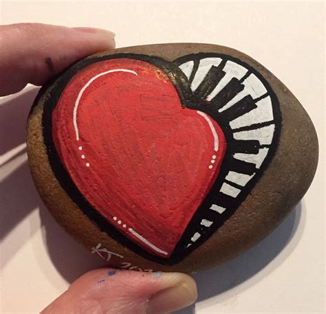 Music Painting Heart Painting Rock Painting Art Stone Painting