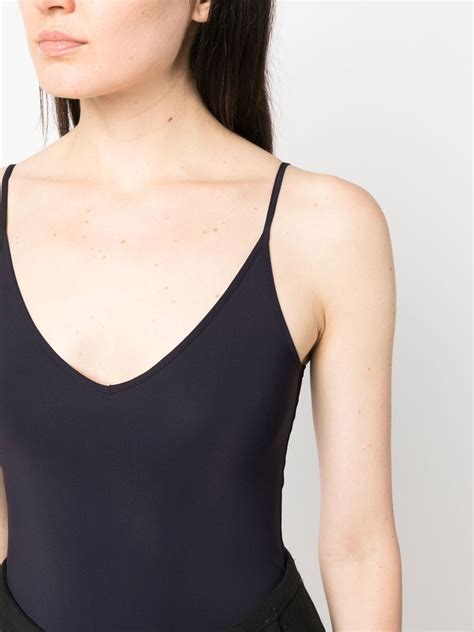 Jil Sander V Neck Stretch Bodysuit Farfetch