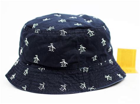 Original Penguin Retro Indie Britpop Bucket Hat Total Eclipse