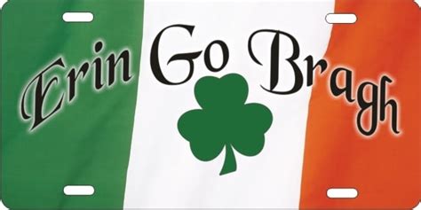 Erin Go Bragh Personalized Novelty License Plate Ireland Flag With