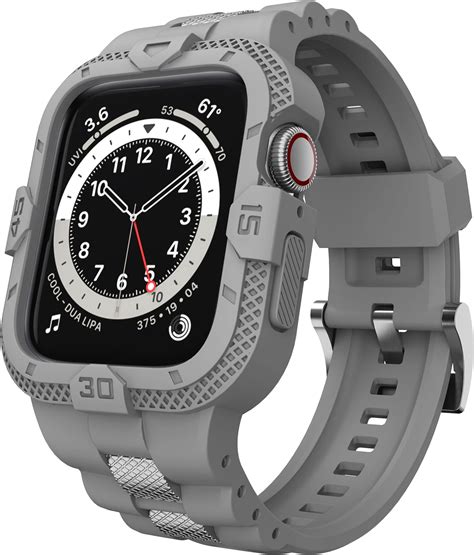 Gelishi Bands Compatible For Apple Watch Band 45mm 44mm 42mm Men Sport Rugged Band