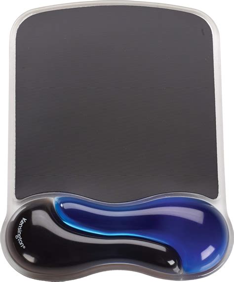 Kensington Duo Gel Mouse Pad Wrist Rest Black Blue