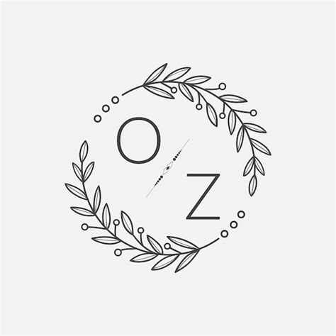 Premium Vector OZ Initial Monogram Wedding With Creative Circle Line