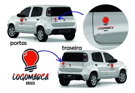 Kit 03 Adesivo Porta Carro Logomarca Empresa Autonomo Frete grátis