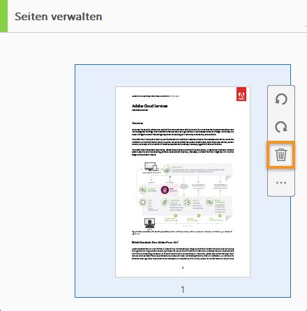 Löschen von Seiten aus PDF Dateien