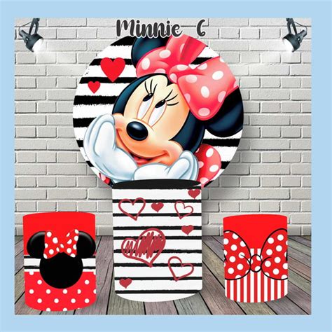 Kit Painel De Festa E Capas De Cilindros Minnie 6 Elo7