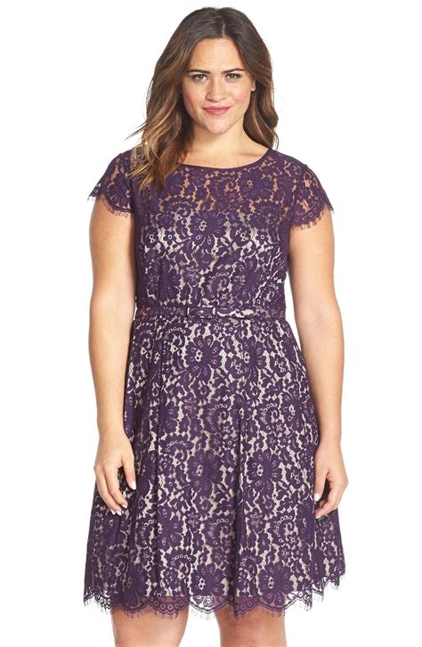 Eliza J Lace Fit And Flare Dress Plus Size Nordstrom