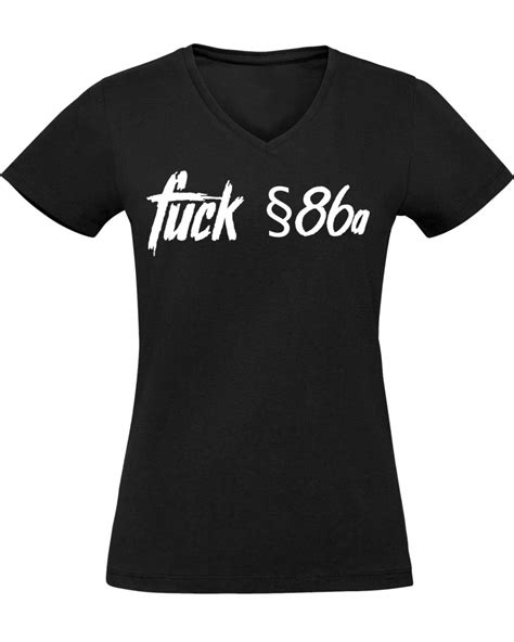 Damen V Ausschnitt T Shirt Fuck A