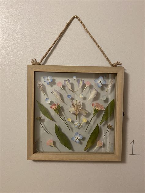 Framed Pressed Flowers X Pressed Flowers Etsy