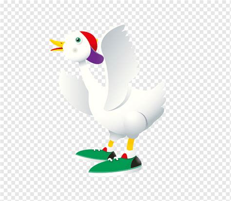 Dibujos Animados De Pollo Cygnini Pato Ganso Gran Ganso Blanco De