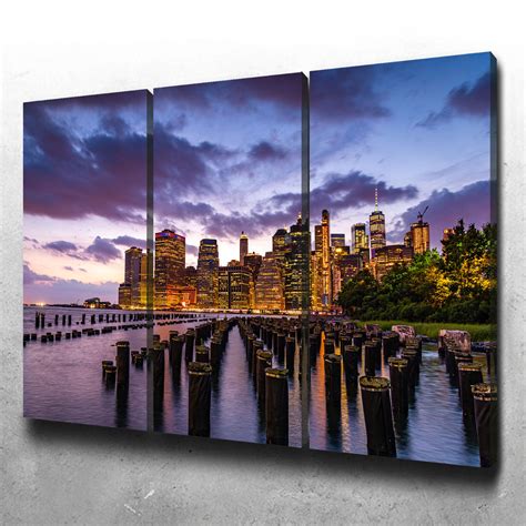 Colorful New York Skyline Canvas Set – Legendary Wall Art