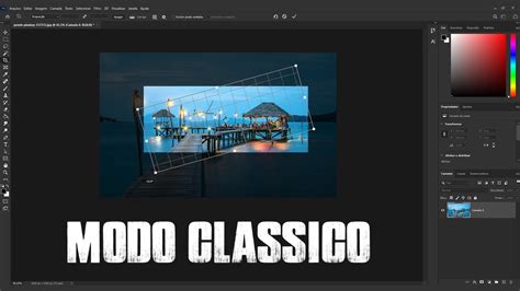 Ferramenta Corte Demarcado Ativar Modo Clássico Photoshop