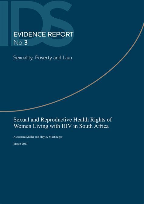 Pdf Sexual And Reproductive Health Rights Of Women Living With Hiv In