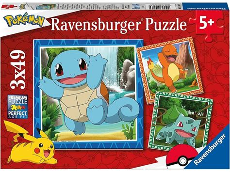 Puzzle Pokémon 3x49 Piezas Ravensburger 5586 Juguetilandia