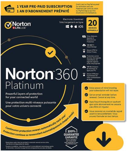 Norton 360 PLATINUM For 2024 1 3 5 10 20 Devices 100GB VPN