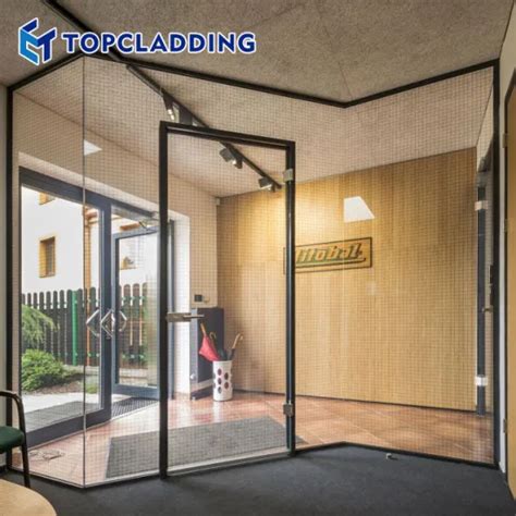 Aluminum Single Glazing Full Height Frameless Soundproof Office