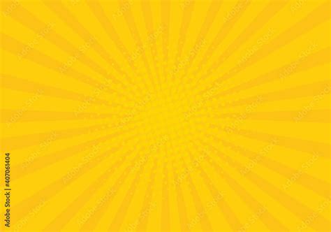 Sun Rays Retro Vintage Style On Yellow Background Sunburst Vector