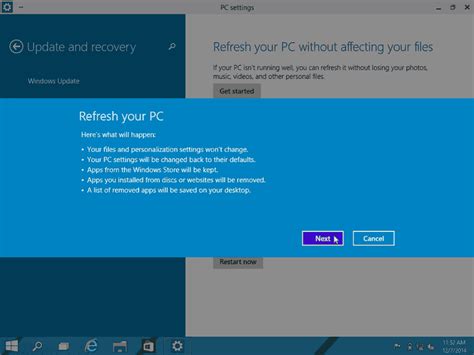 How To Refresh Windows 10