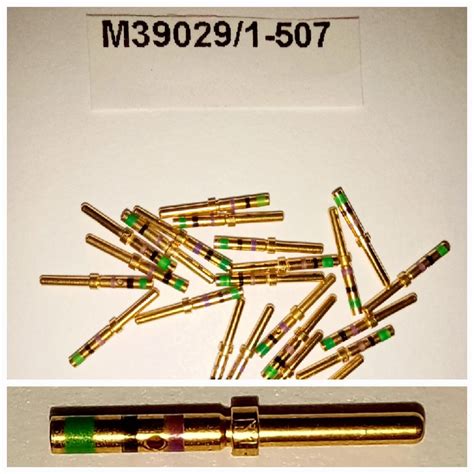 Lot Of Boeing M Mil Spec Male Pin Contact Awg Gold