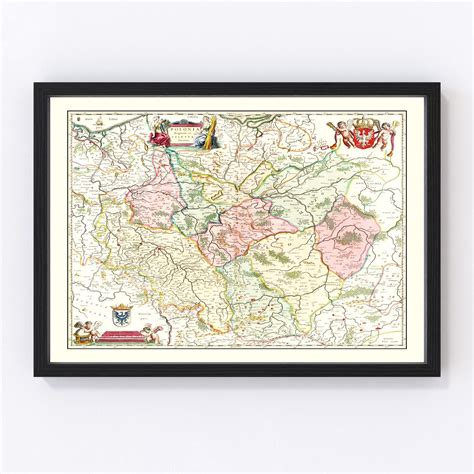 Vintage Map of Poland 1665 by Ted's Vintage Art