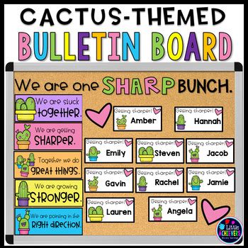 Cactus-Themed Bulletin Board Ideas by Little Achievers | TpT