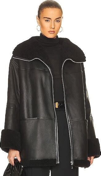 Tot Me Signature Shearling Jacket In Black Shopstyle