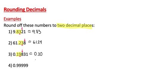 Tenth Place Decimal Rounding