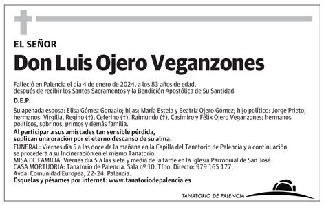 Luis Ojero Veganzones Esquela El Norte De Castilla