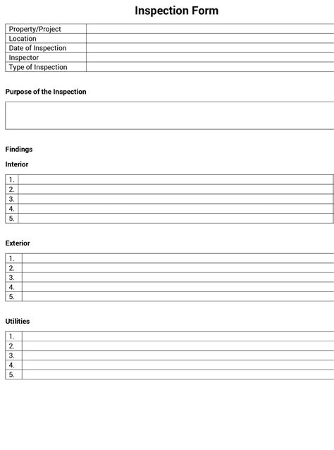 Lead Inspection Report Template