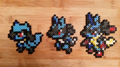 Hama Bead Lucario Pokemon Perler Bead Art Pokemon Bead Pokemon