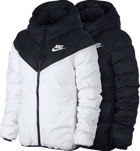 Kurtka puchowa damska Sportswear NSW Windrunner 2w1 Nike biało czarna