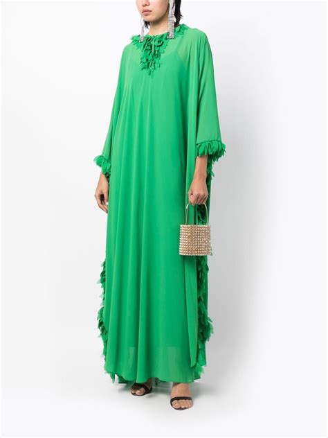 Baruni Fern Ruffled Kaftan Maxi Dress Farfetch