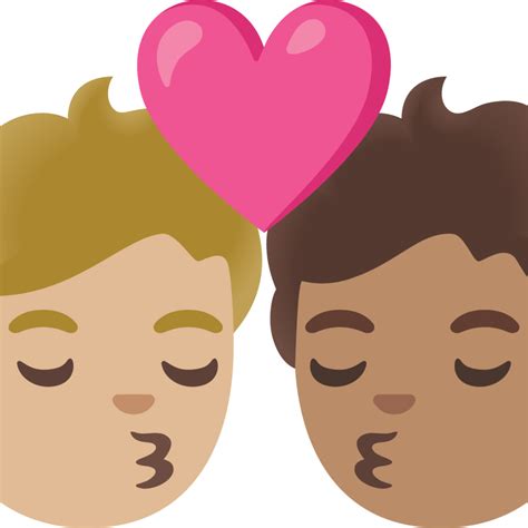 Kiss Person Person Medium Light Skin Tone Medium Skin Tone Emoji