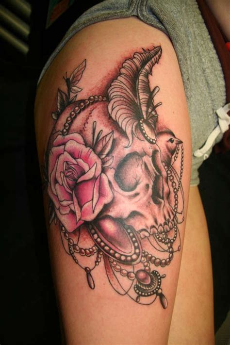 Feminine Skull With Roses Skull Roses And Lace Download Tattoo Design