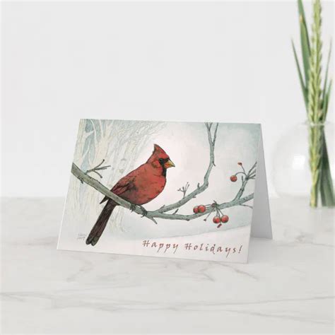 Holiday Cardinal Greeting Card Zazzle