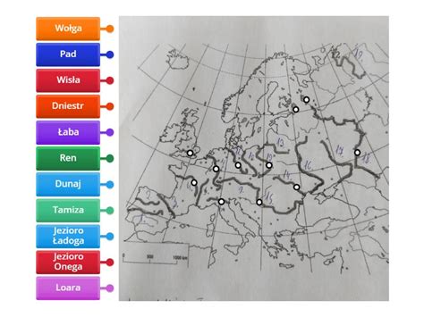 Rzeki I Jeziora Europy Labelled Diagram