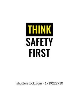 Think Safety First Poster Safety Concept Stock Vector (Royalty Free) 1719222910 | Shutterstock