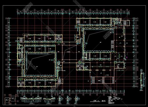 某大学教学楼建筑施工图，教学楼cad设计图纸下载 素材下载易图网cad设计图纸库