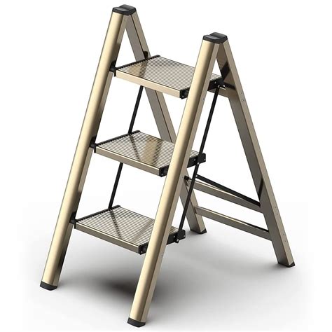 Foldable Step Ladder Stepping Stool Aluminium Kitchen Step Stools