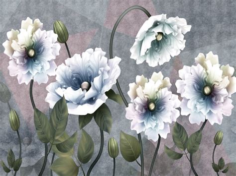 Фотообои Ночные цветы 3Д на стену. Купить фотообои Ночные цветы 3Д в ...