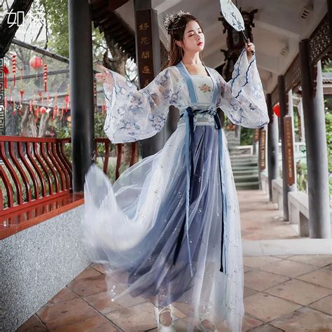 Traje Chino Tradicional Hanfu Para Mujer Traje Antiguo Vestido De