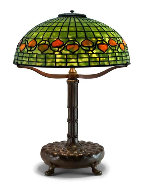 Lot Tiffany Studios Acorn Table Lamp