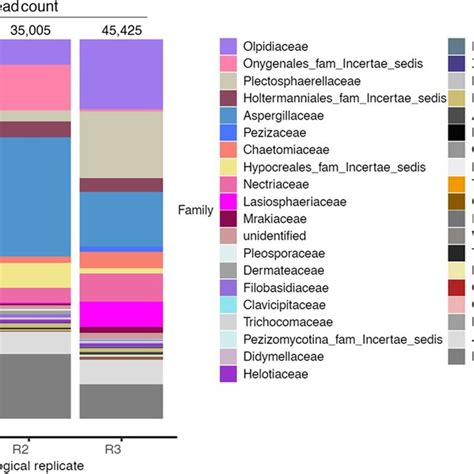 Relative Abundance Levels Of Bacterial Families Expressed As Mean