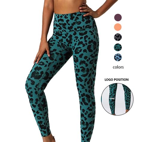 Europe And America S New Leopard Print Sexy Yoga Pants Women S High Waist Tight Hip Lifting Nine