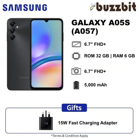 Samsung Galaxy A05s A057 Smartphone 6gb 128gb With 15w Adapter Original New My Set 2 Year