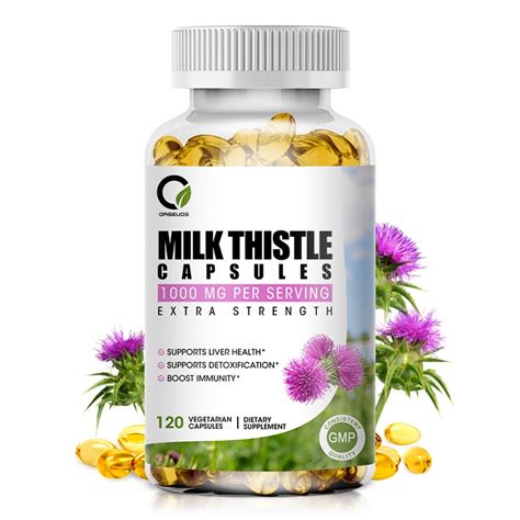 Orgeuos Milk Thistle Capsule Mg Per Contains Dandelion Root Liver